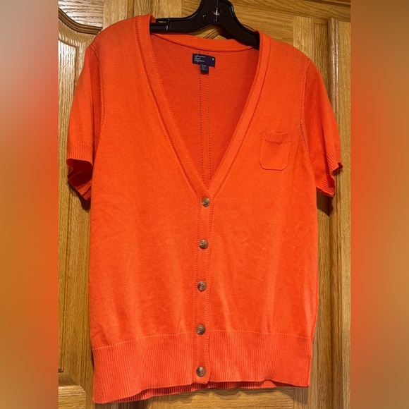 American Eagle Outfitters Tangerine Cotton/Rayon Blend Cardigan Women's XL - Picture 2 of 7
